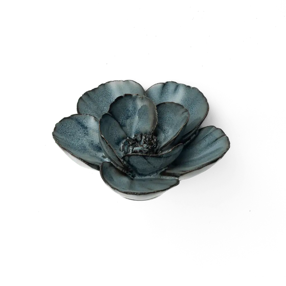 Navy Poppy Ceramic Flower
