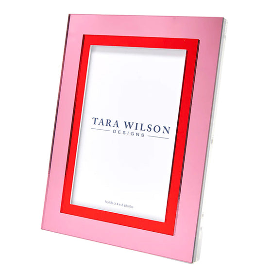 Mirror Inlaid Frame Red & Pink