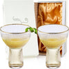 Stemless Gold Rim Cocktail Glasses - Set of 2